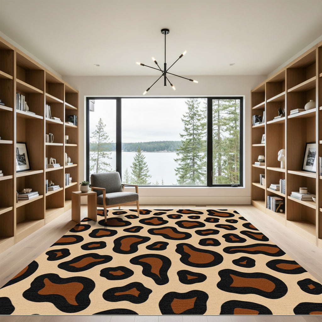 Bold Brown Animal Spots Classic Rug