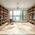 Neutral Beige Feather Meadow Rug