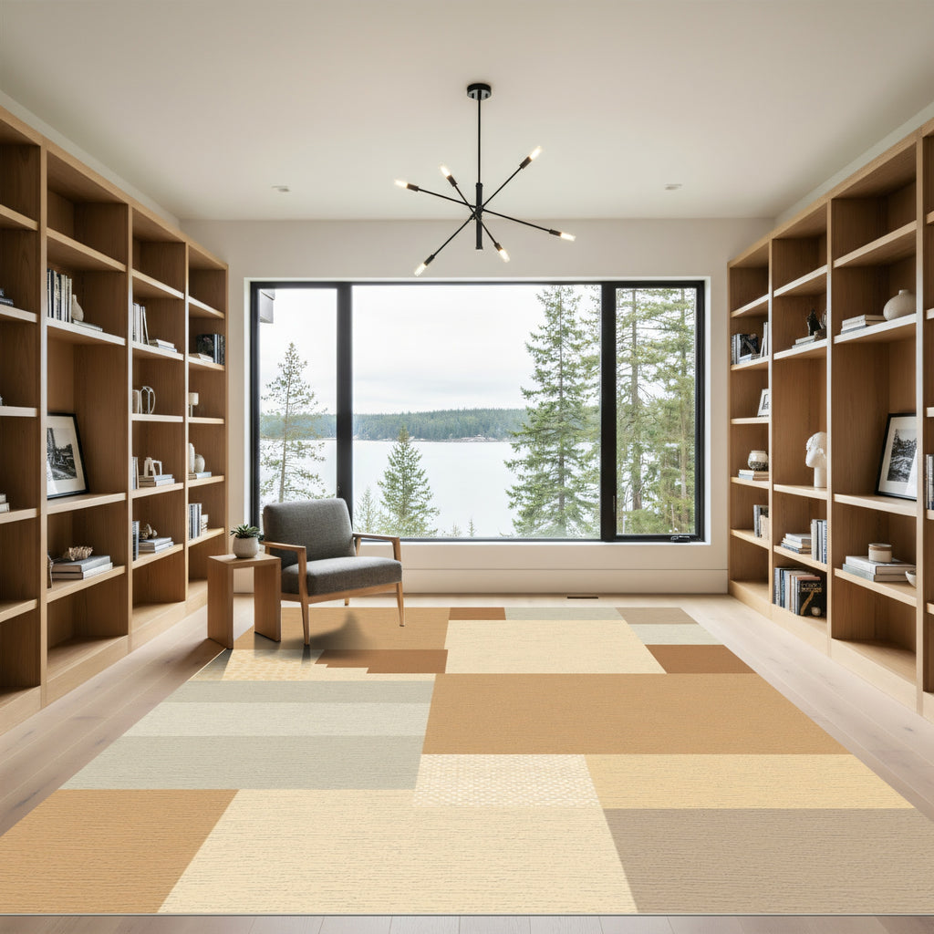 Neutral Geometric Block and Stripe Rug