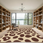 Brown Leopard Print Spots Rug