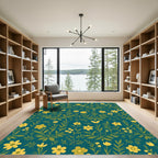 Yellow Floral Botanical Delight Rug