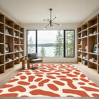 Terracotta Splash Organic Shapes Rug