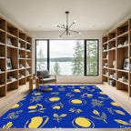 Gold Tropical Fruit Branches Rug