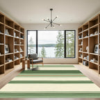 Earthy Tones Wide Horizontal Stripe Rug