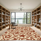 Brown Star Lattice Art Rug