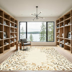 Earthy Tone Leafy Branch Vines Rug