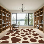 Brown Cream Spotted Organic Rug