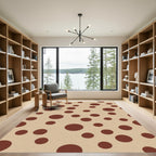 Brown Polka Dot Scatter Rug