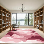 Crimson Sky Gradient Cloudscape Rug