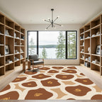 Earthy Brown Giraffe Spots Rug