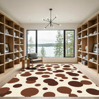Brown and Cream Dalmatian Spots Rug