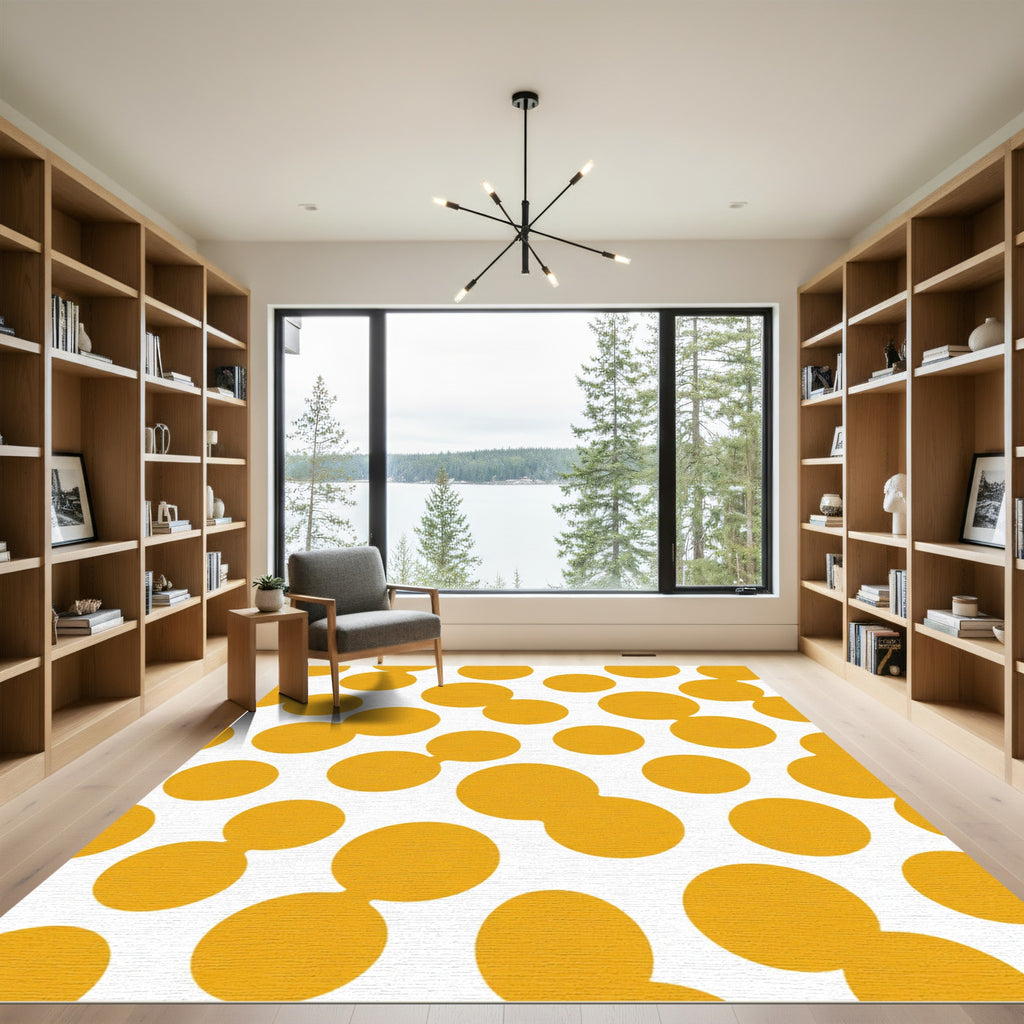 Golden Ora Circles Composition Rug