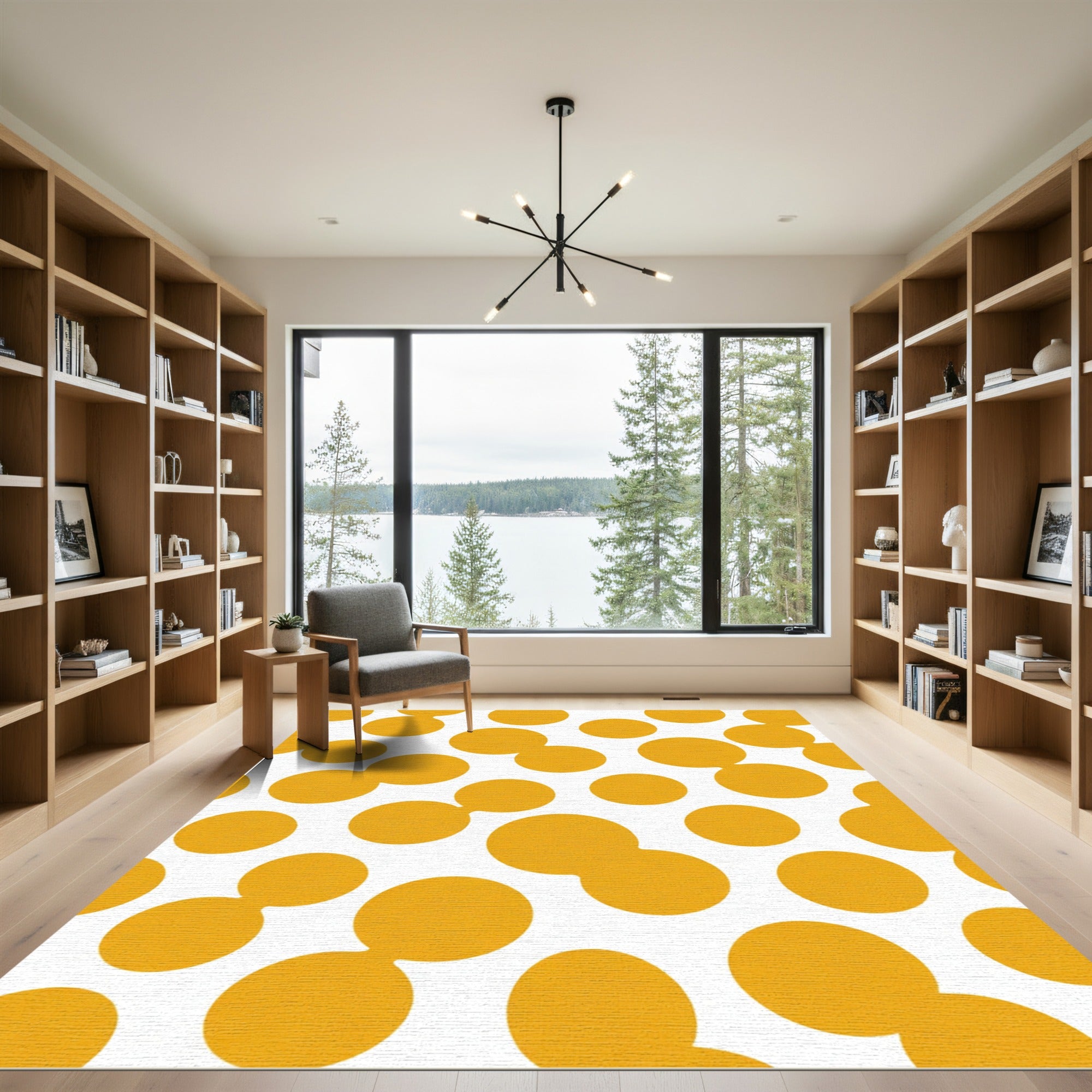 Golden Ora Circles Composition Rug
