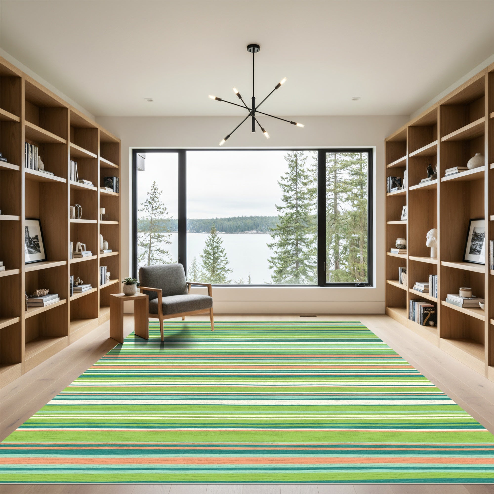 Multi Color Striped Horizontal Rug