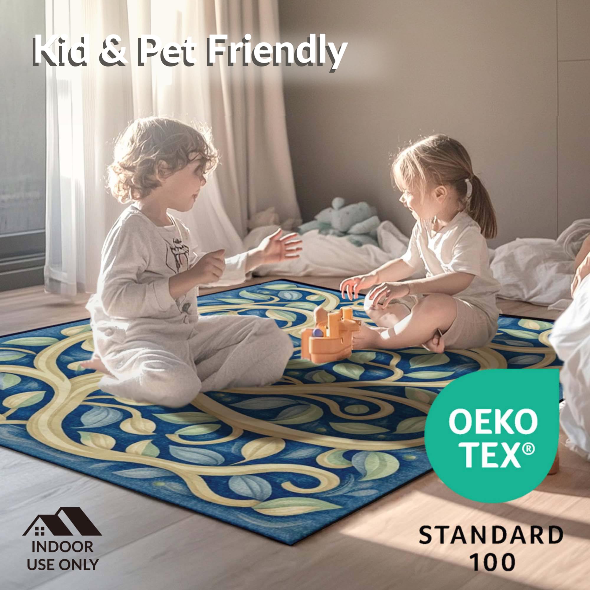 Beige Gray Wavy Serene Rug(Beige)