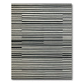 Abstract Black & White Stripe Modern Rug