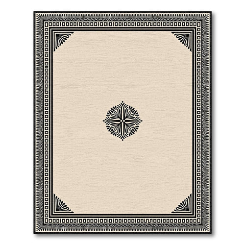 Beige Geometric Medallion Elegant Rug(Beige)