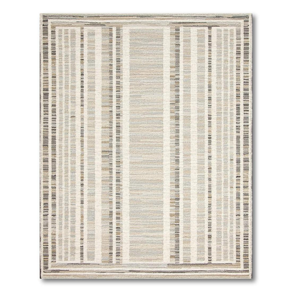 Beige Gray Stripe Serene Rug