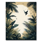 Beige Green Jungle Serene Rug(Beige)