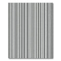 Black and White Vertical Stripes Modern Rug(Black)