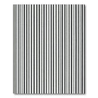 Black and White Vertical Stripes Modern Rug(Black)