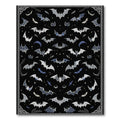 Black Bat-Patterned Mysterious Rug(Black)