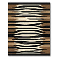 Black Beige Brown Wavy Striped Modern Rug