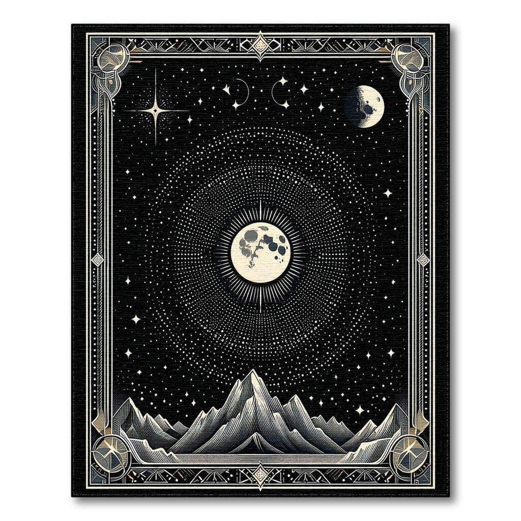 Black Celestial Mystical Rug(Black)