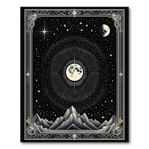 Black Celestial Mystical Rug(Black)