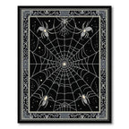 Black Eerie Spider Web Rug(Black)