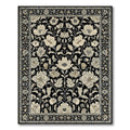 Black Floral Elegant Rug(Black)