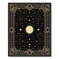 Black Gold Celestial Ethereal Rug(Black)
