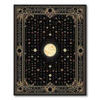 Black Gold Celestial Ethereal Rug(Black)