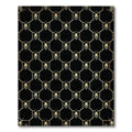 Black Gold Honeycomb Bee Elegant Rug(Black)