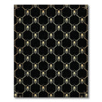 Black Gold Honeycomb Bee Elegant Rug(Black)