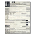 Black Gray Geometric Modern Rug(Black)