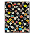 Black Vinyl Record Retro Rug