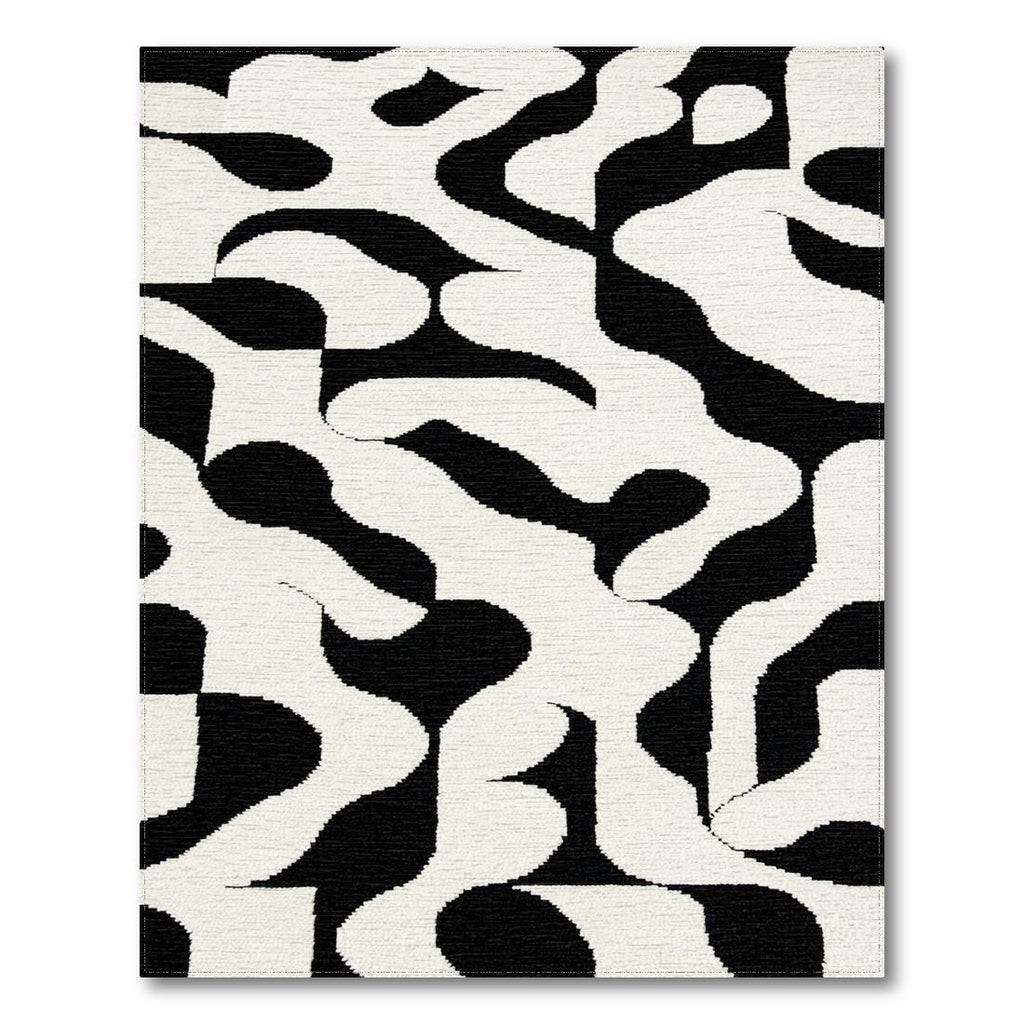 Black & White Abstract Modern Rug