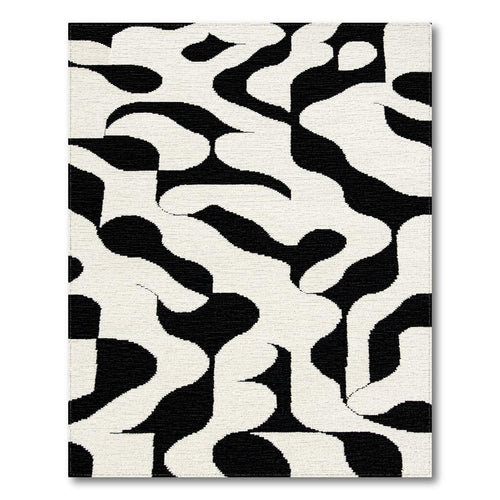 Black & White Abstract Modern Rug