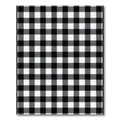 Black White Checkered Modern Rug(Black)