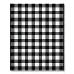 Black White Checkered Modern Rug(Black)