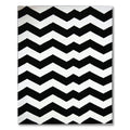 Black White Chevron Modern Rug