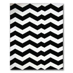 Black White Chevron Modern Rug