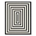 Black & White Concentric Minimalist Rug