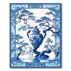 Blue-and-White Intricate Traditional Serene Rug(Blue)