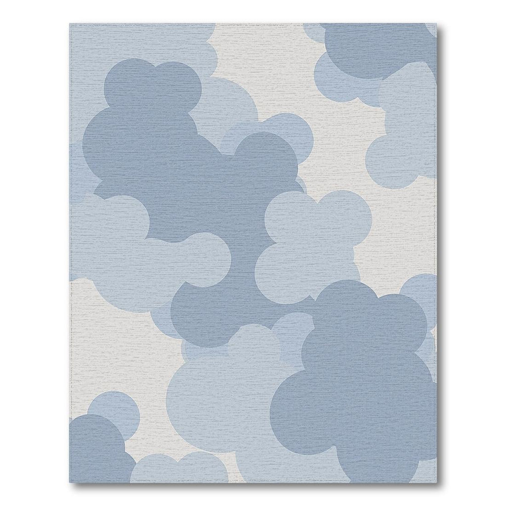 Blue Cloud Pattern Serene Modern Rug(Blue)
