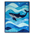Blue Ocean Whale Playful Rug(Blue)