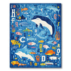 Blue Playful Ocean Life Rug(Blue)