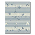 Blue Striped Starfish Coastal Rug(Blue)