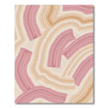 Blush & Beige Abstract Wave Serene Rug(Pink)